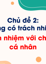 Chủ đề 3Trách nhiệm với chi tiêu cá nhân